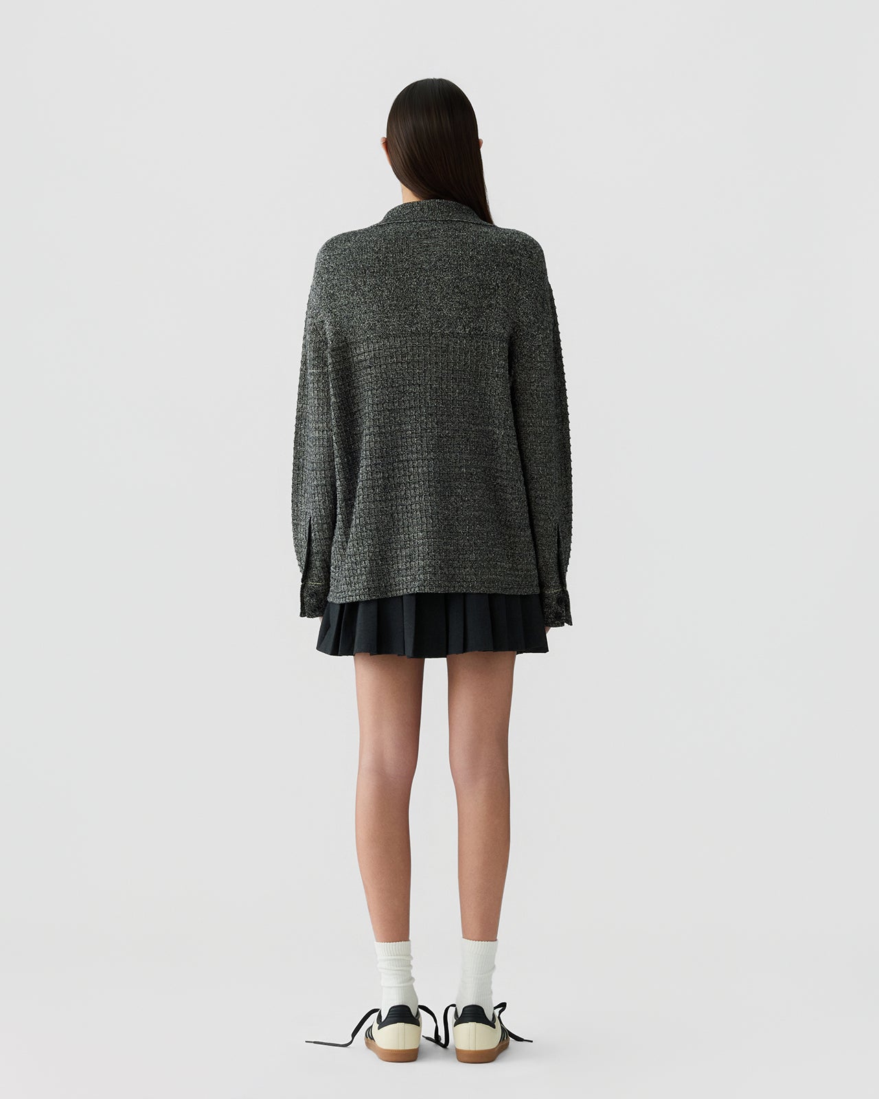 Waffle Jacket - Black/Sandstone