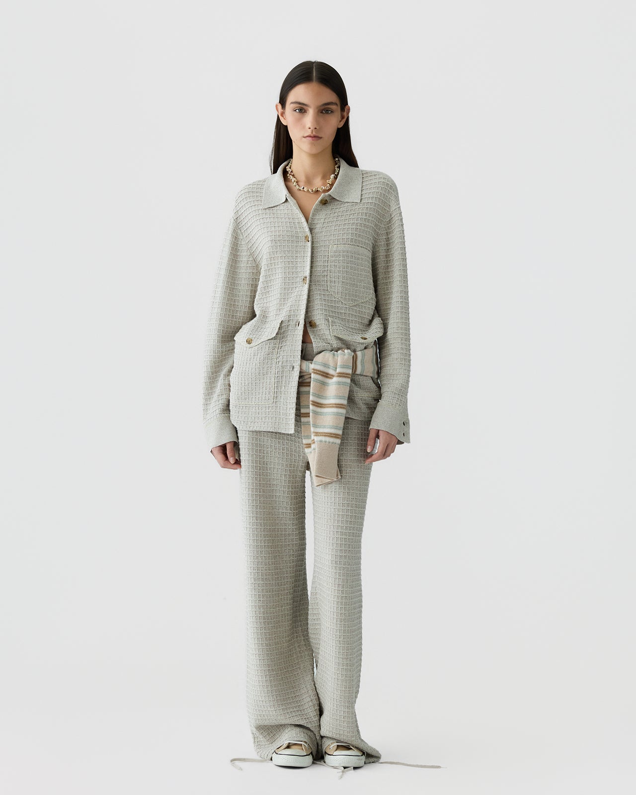 Waffle Work Pant - Cream