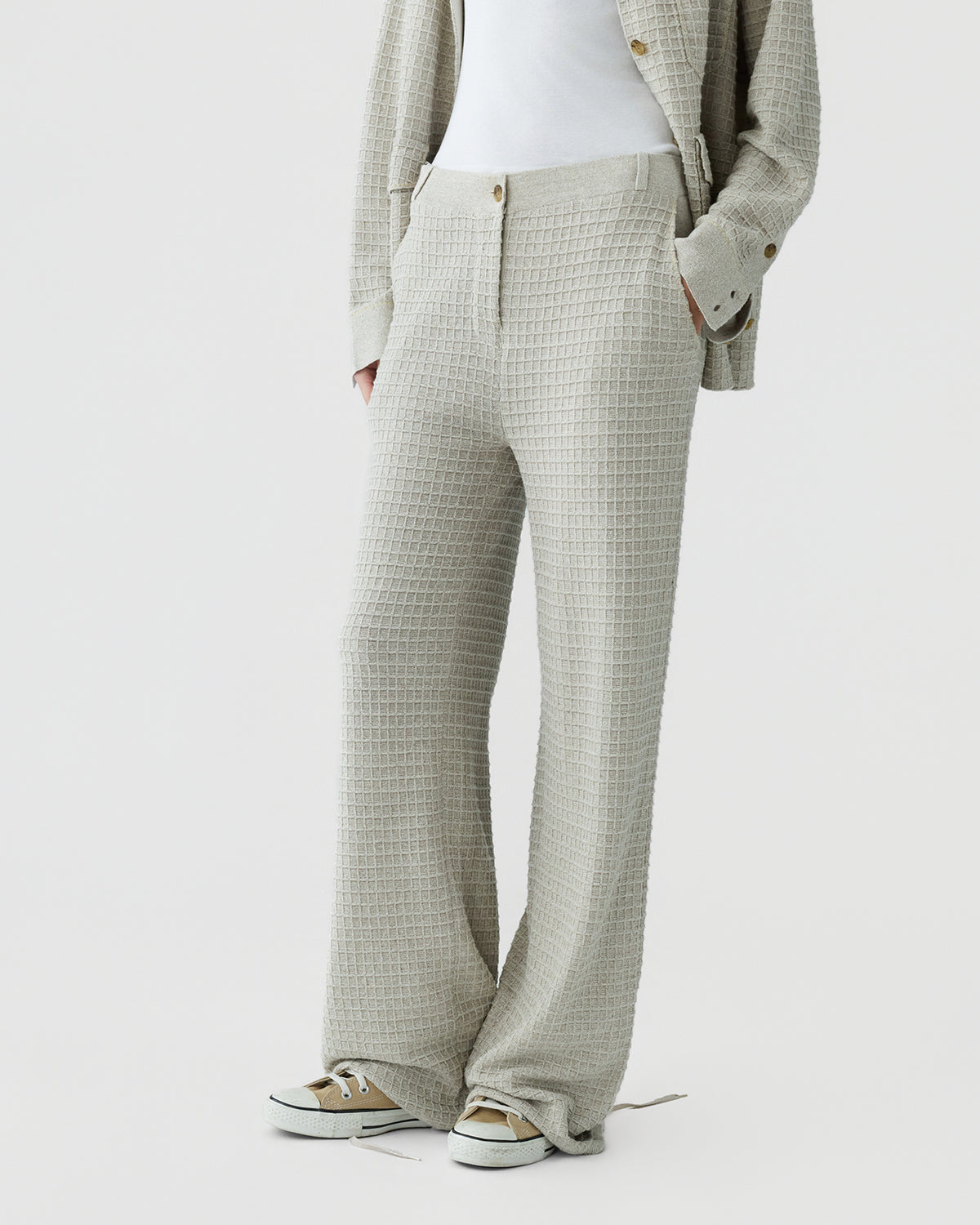 Waffle Work Pant - Cream