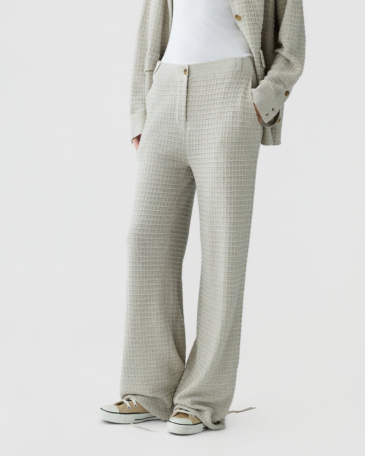 Waffle Work Pant - Cream