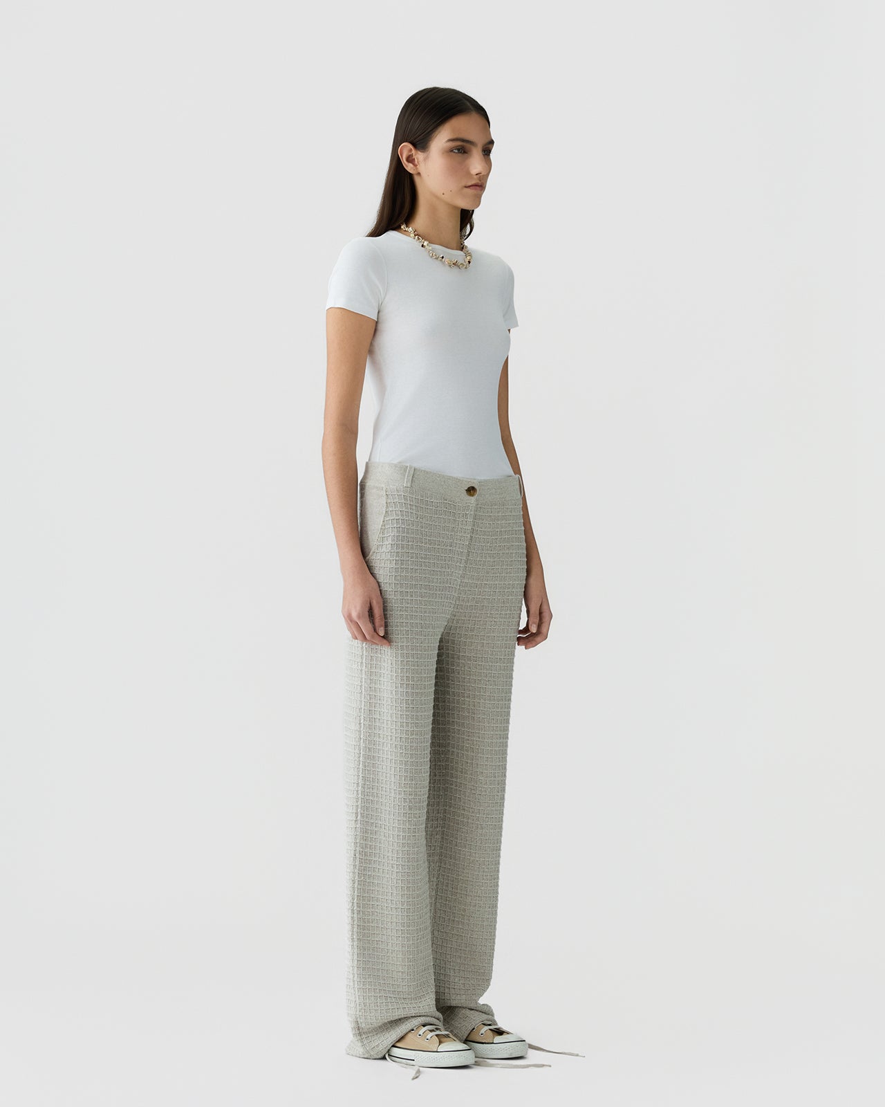 Waffle Work Pant - Cream