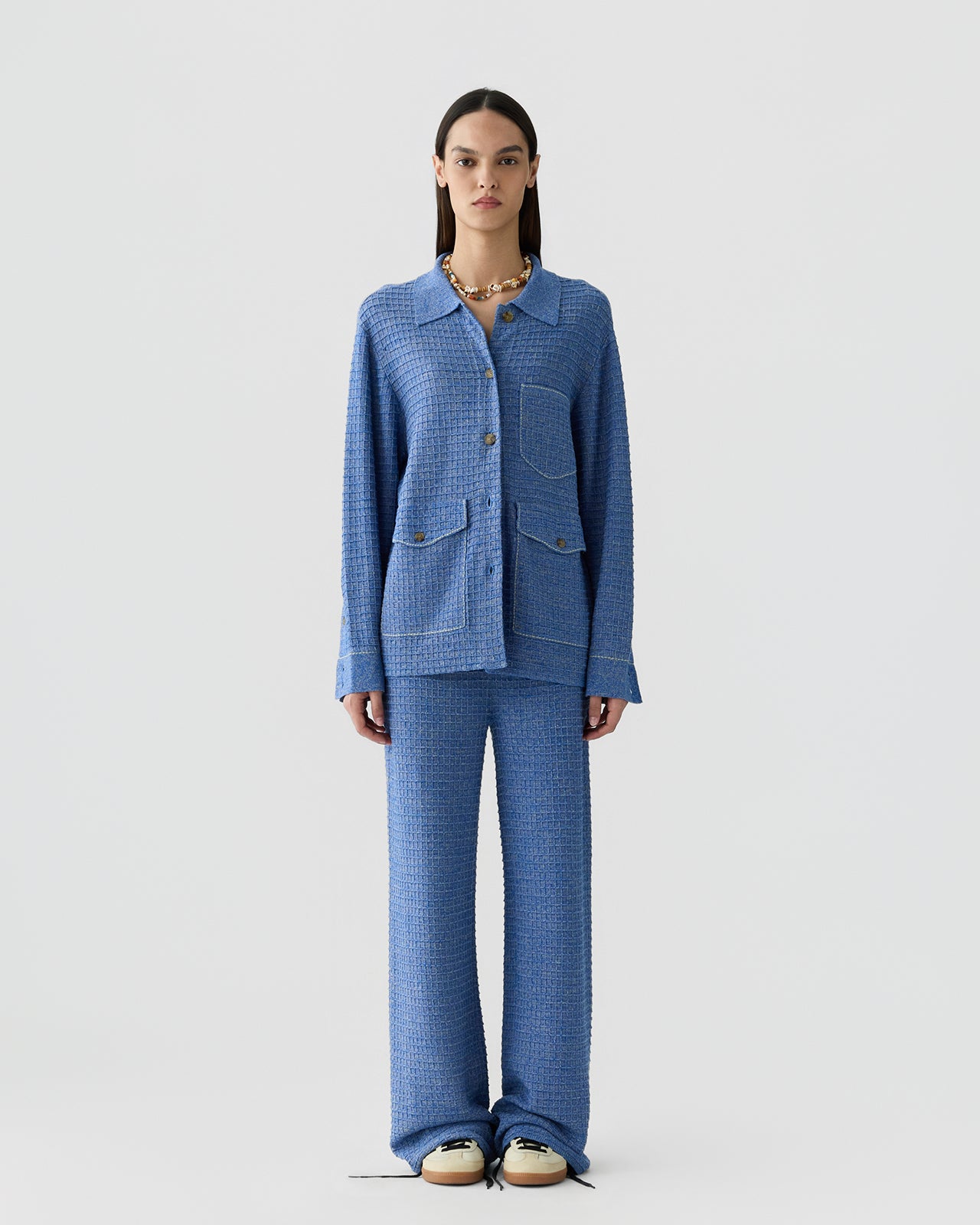 Waffle Work Pant - Delft Blue