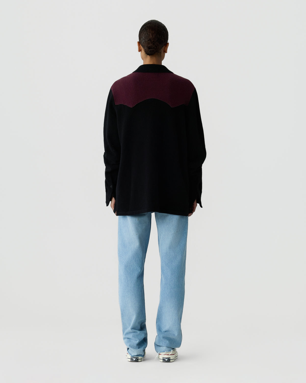 Western Button Up! Shirt - Black/Fig