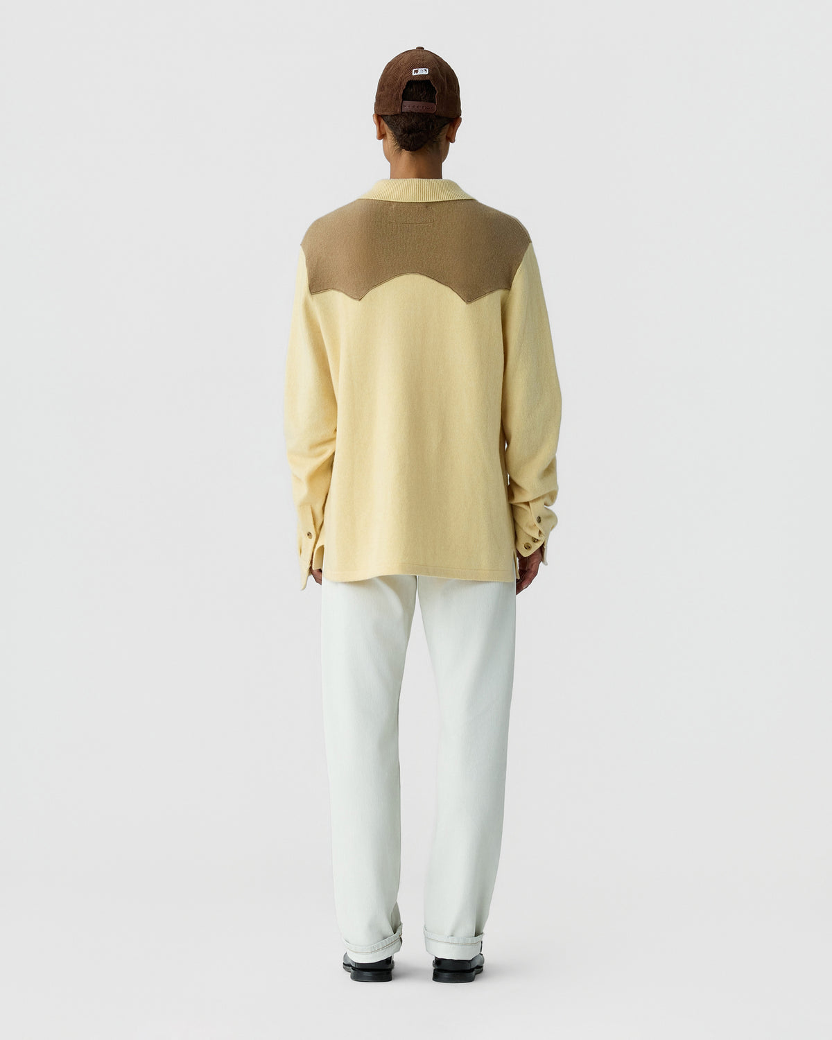 Western Button Up! Shirt - Butter/Camel