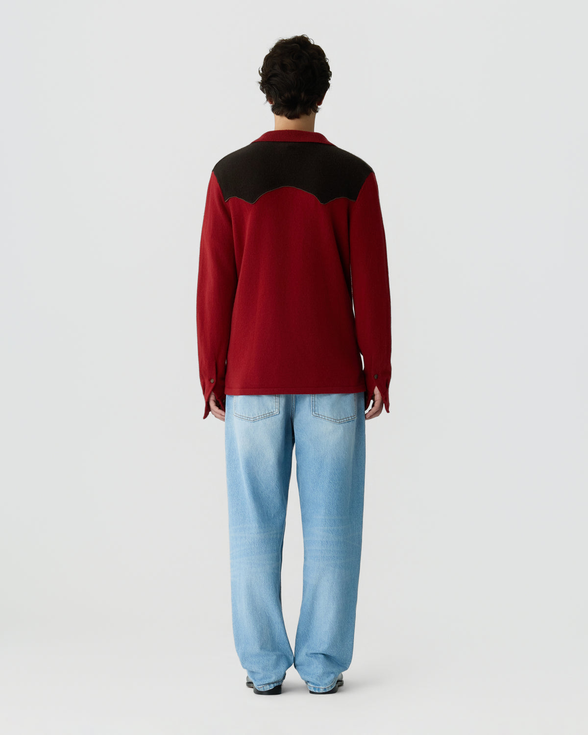 Western Button Up! Shirt - Carmine/Burnt Cocoa