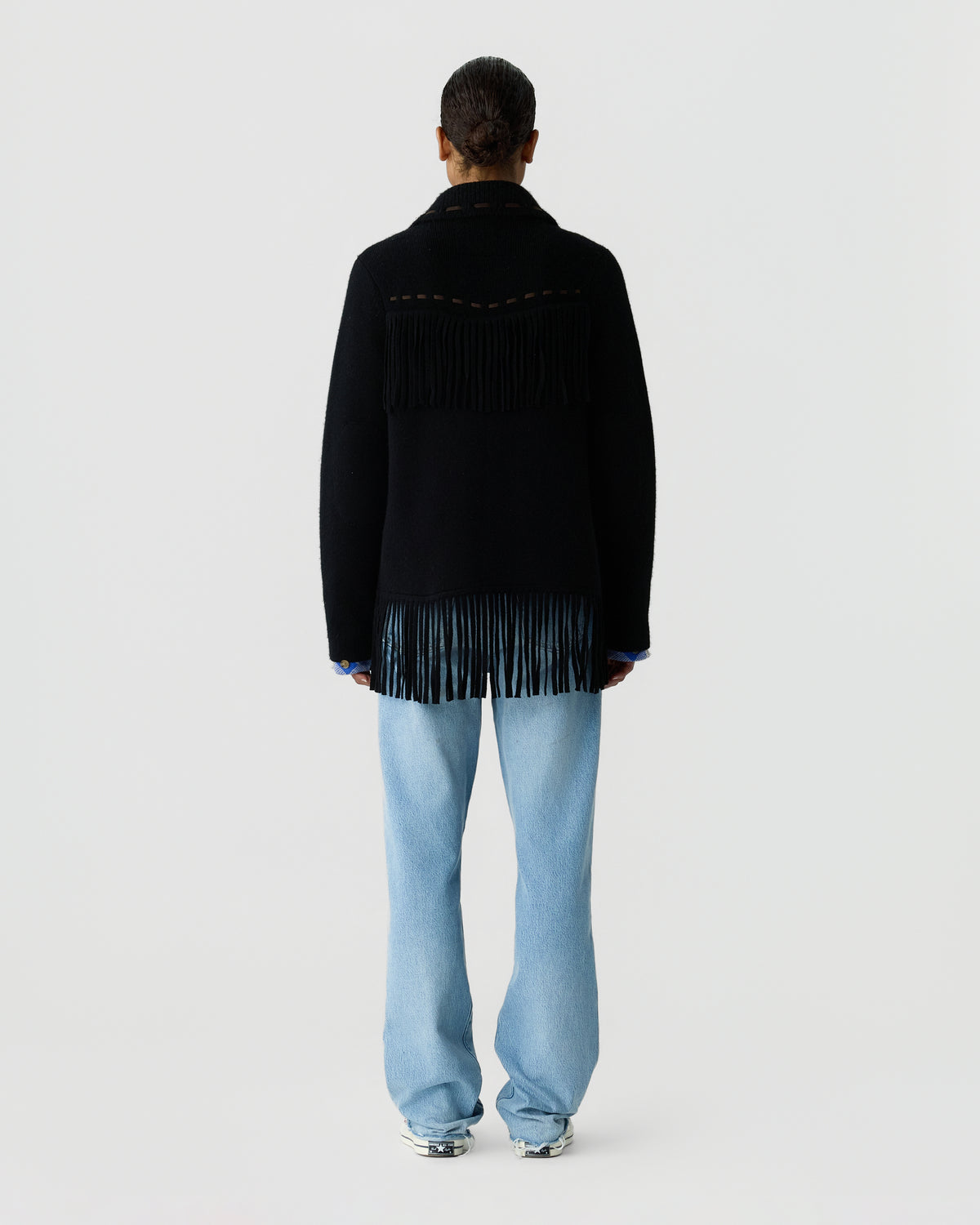 Western Fringe Jacket - Black