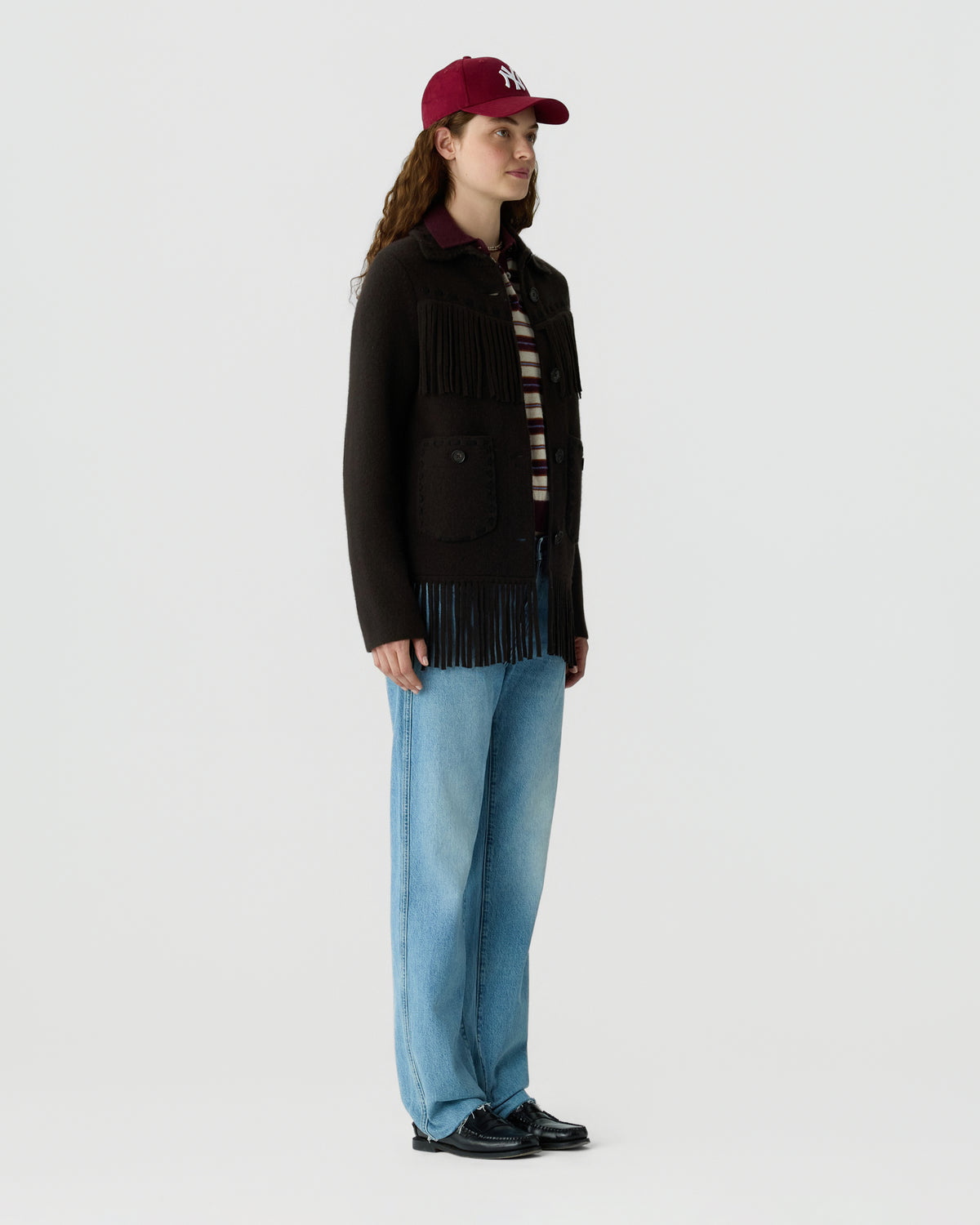 Western Fringe Jacket - Burnt Cocoa
