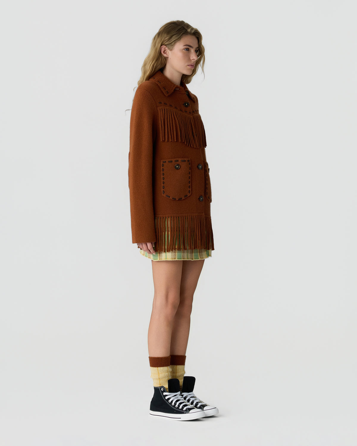 Western Fringe Jacket - Burnt Sienna