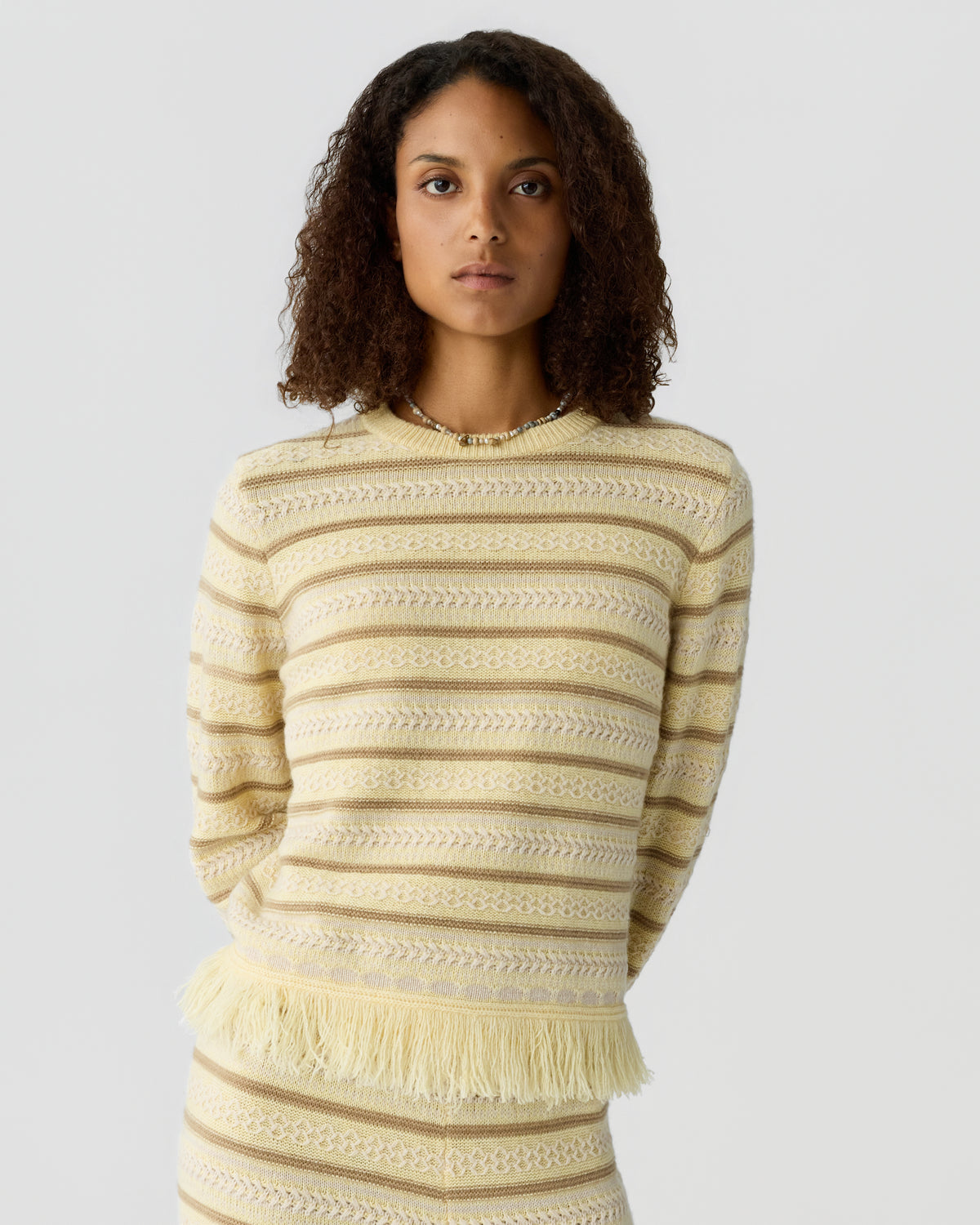 Western Stripe Crew - Butter Combo