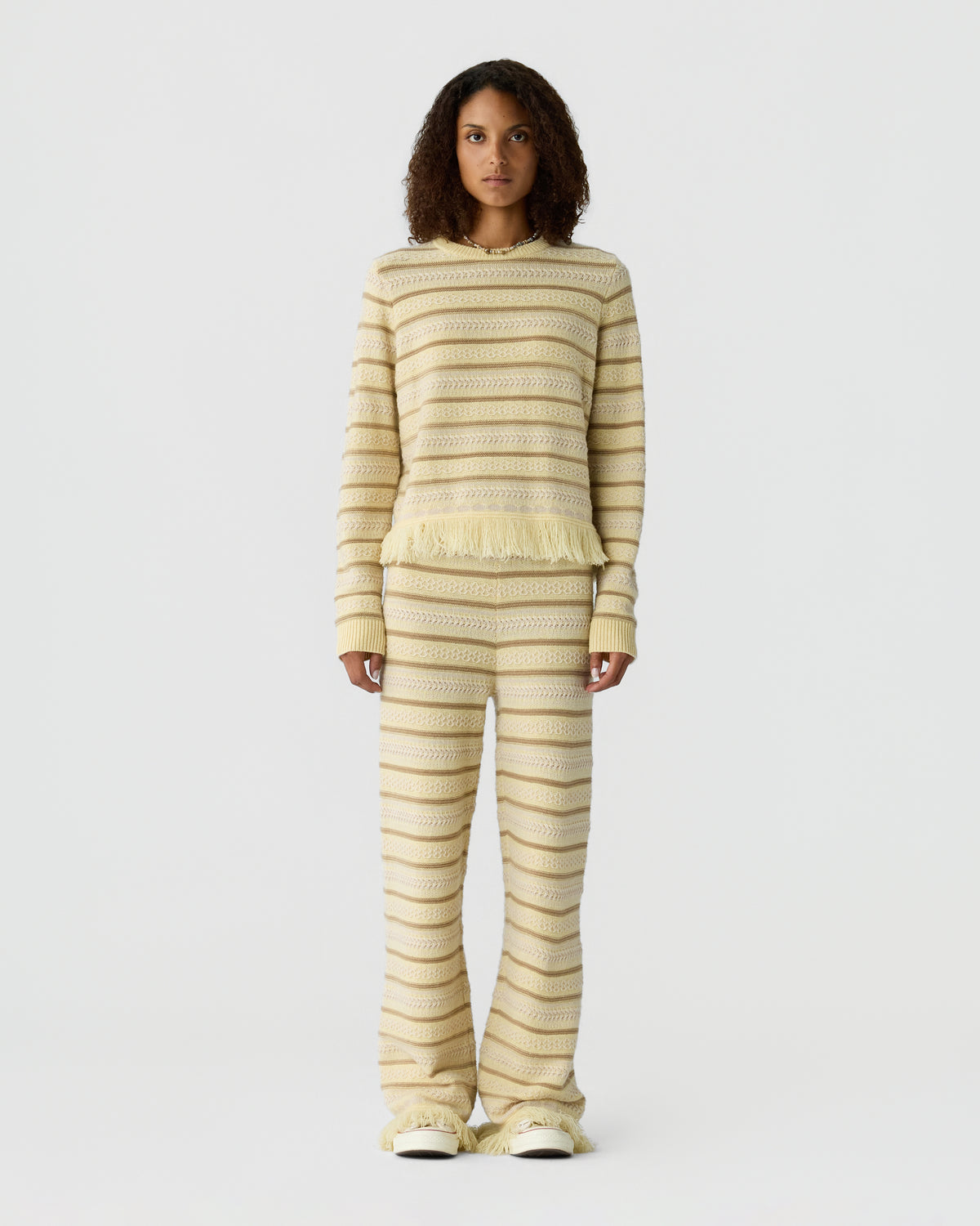 Western Stripe Pant - Butter Combo
