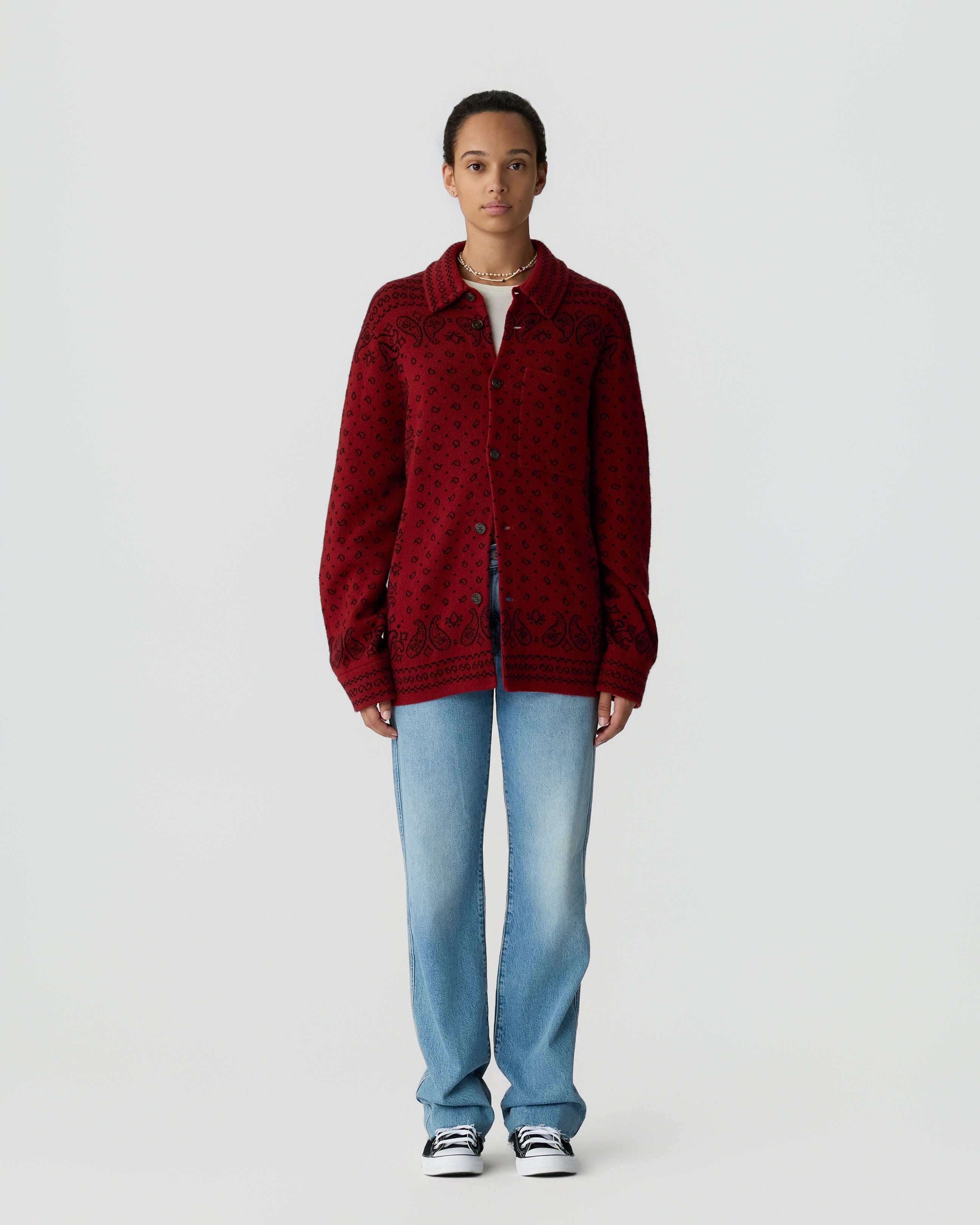 Wild Rag Work Shirt - Carmine – Guest In Residence