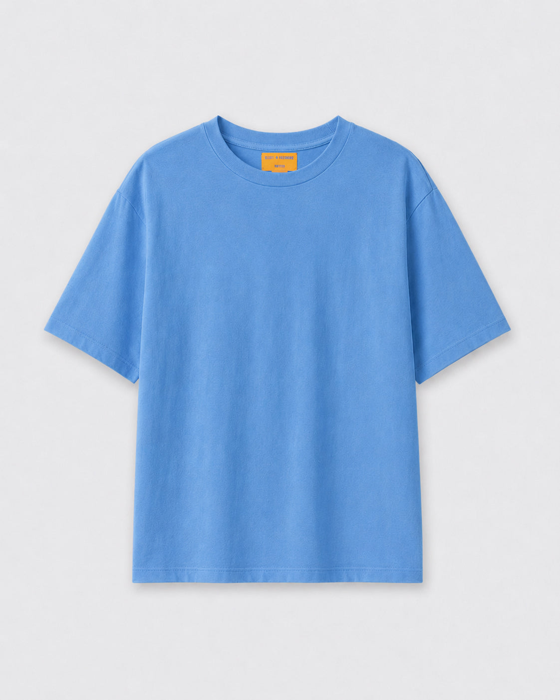 Oversized Tee - Delft Blue in a bright blue shade with a relaxed oversized fit, crew neckline and short sleeves displayed against a light background