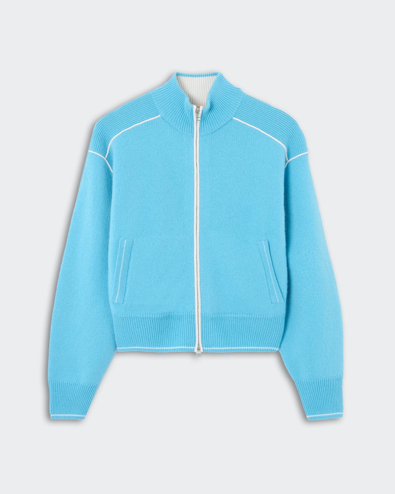 Track Jacket - Swimming Pool/Cream