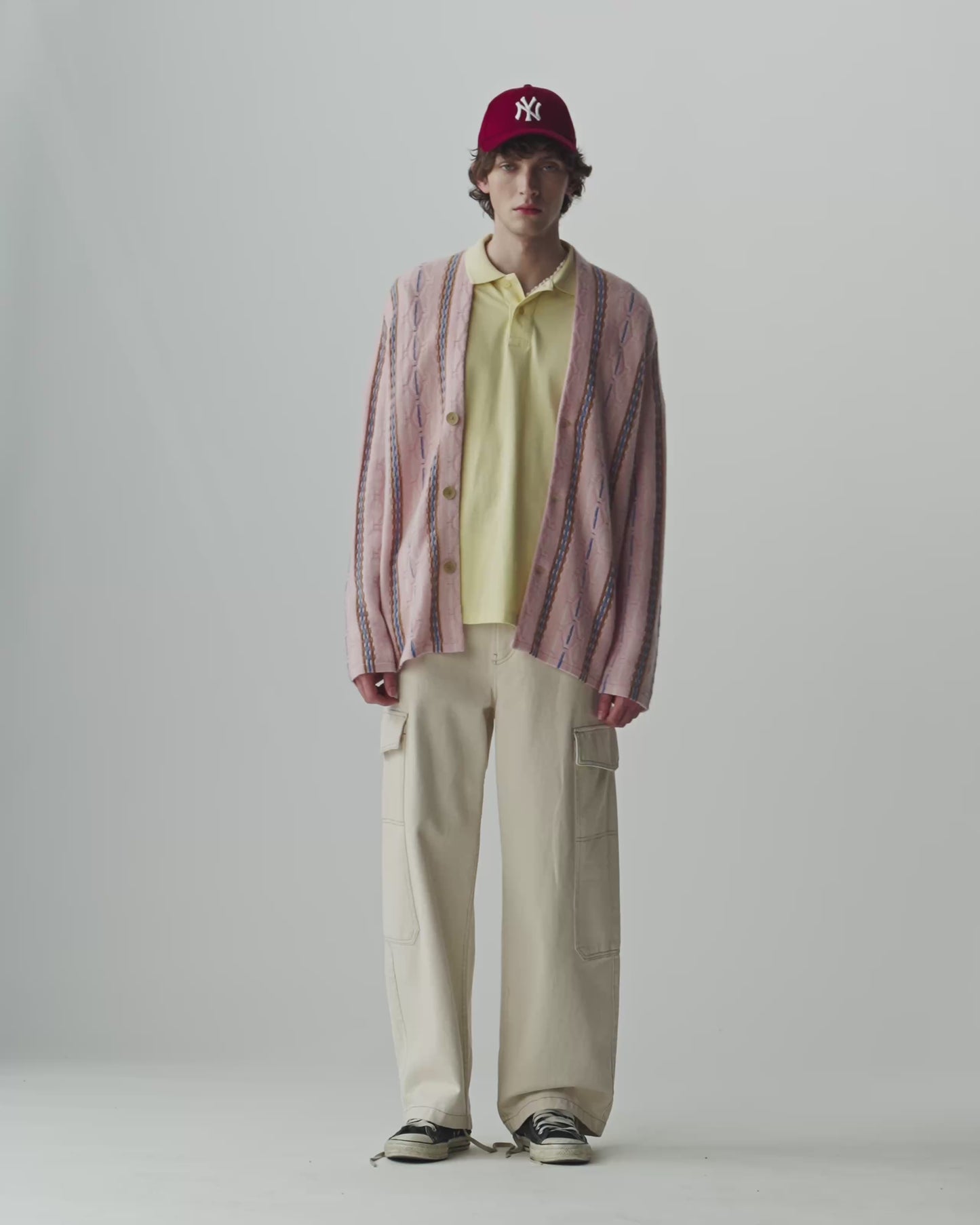 Baja Everywear Cardigan - Powder Pink Combo