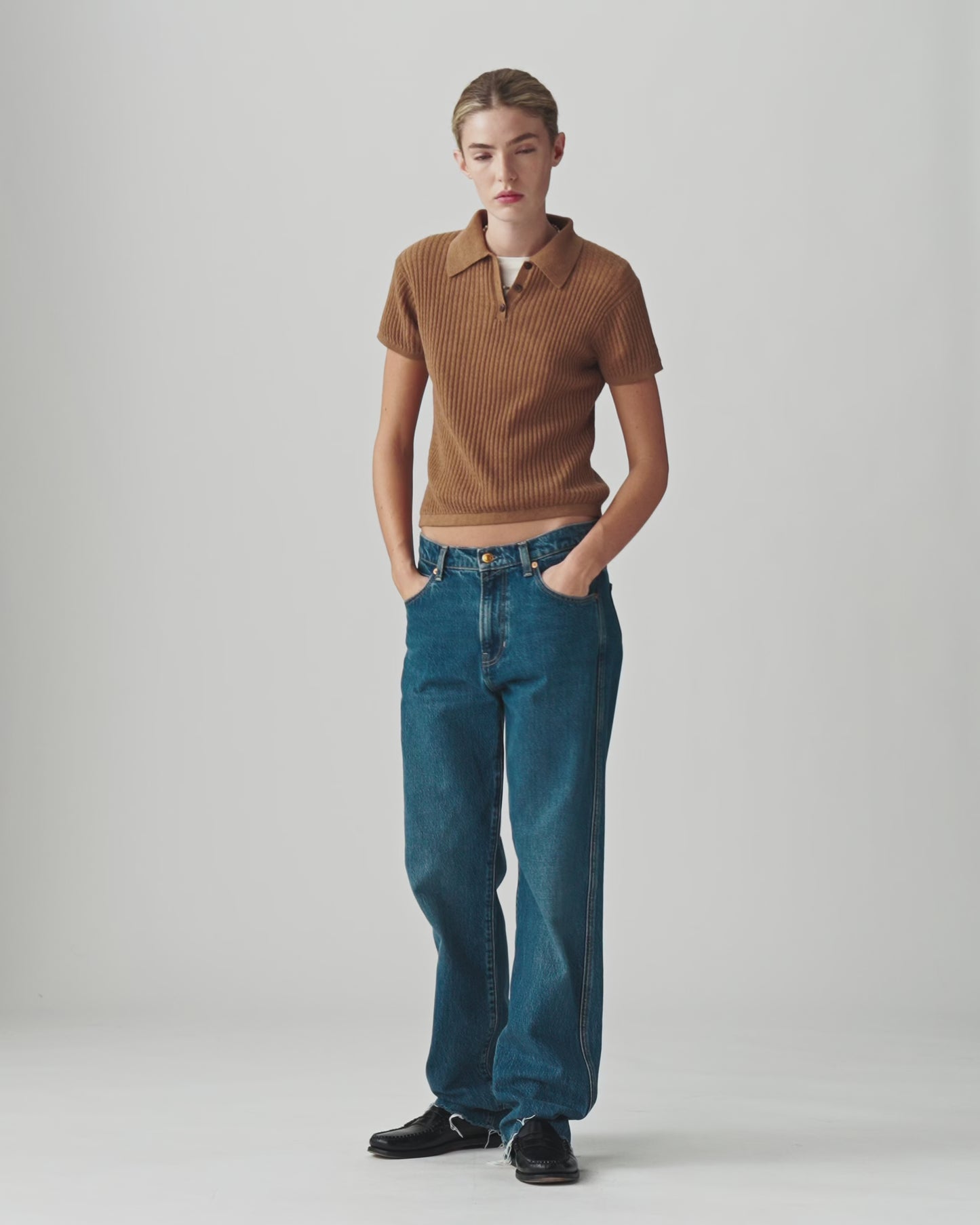 Shrunken Polo - Almond