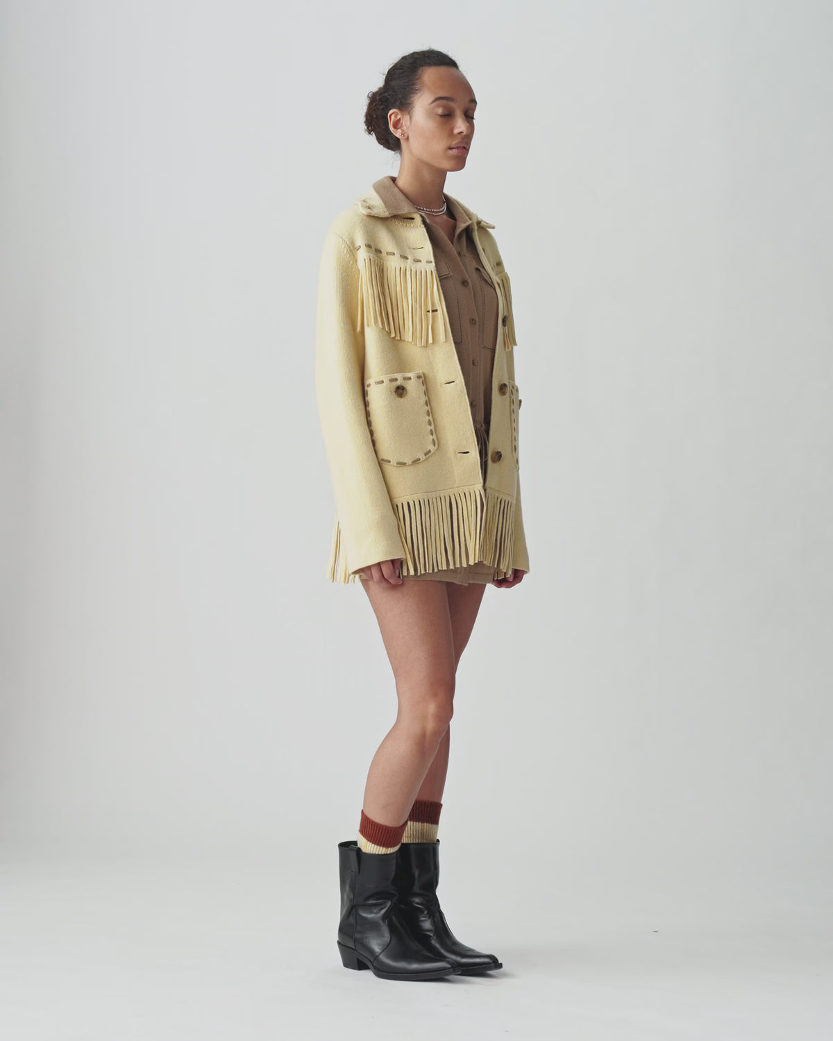 Western Fringe Jacket - Butter