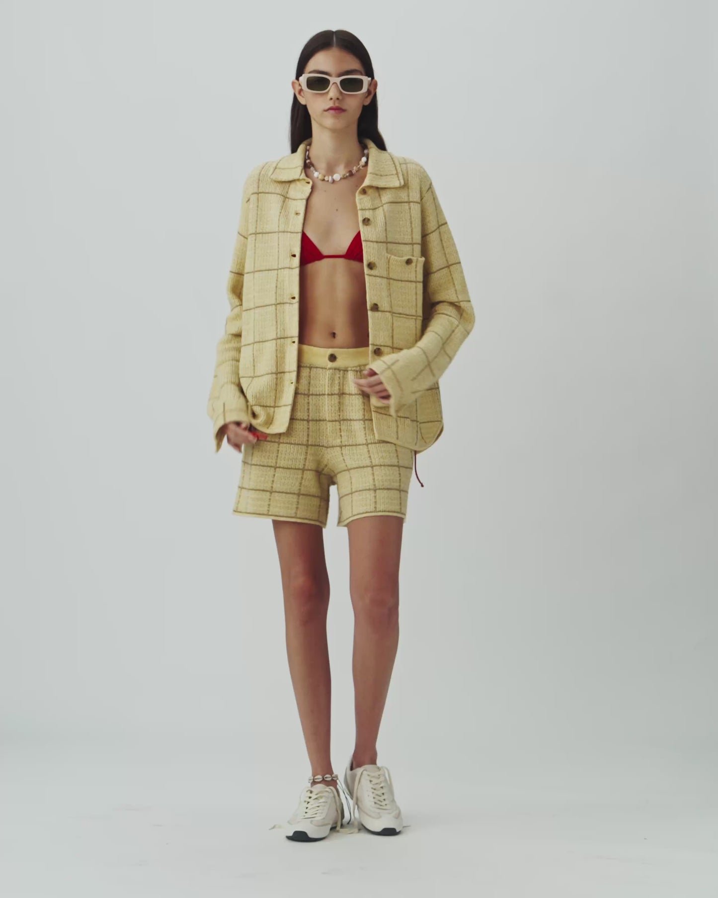 Plaid Short - Butter/Camel