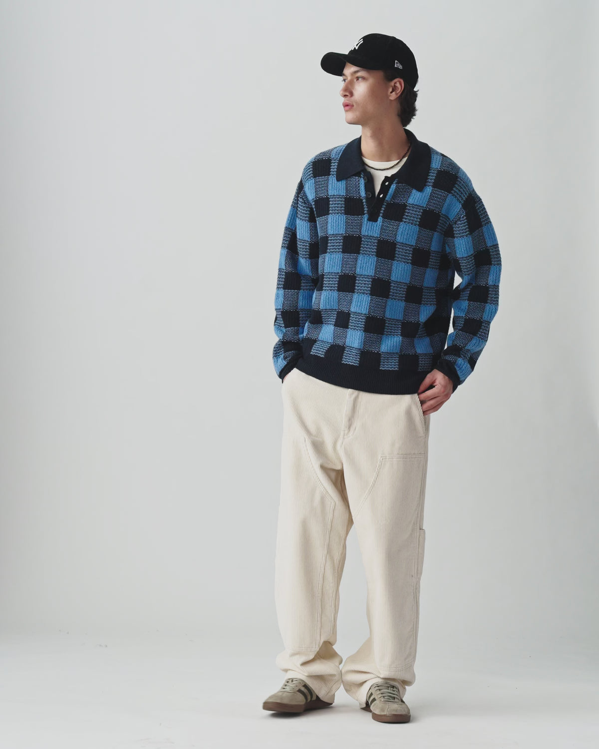 Checker Allday Polo - Midnight/Delft Blue