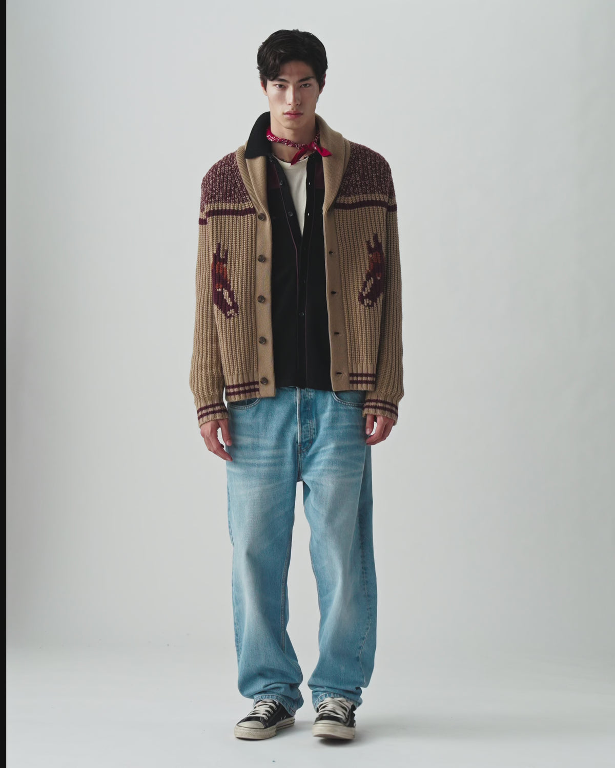 Rodeo Cardigan - Camel Combo