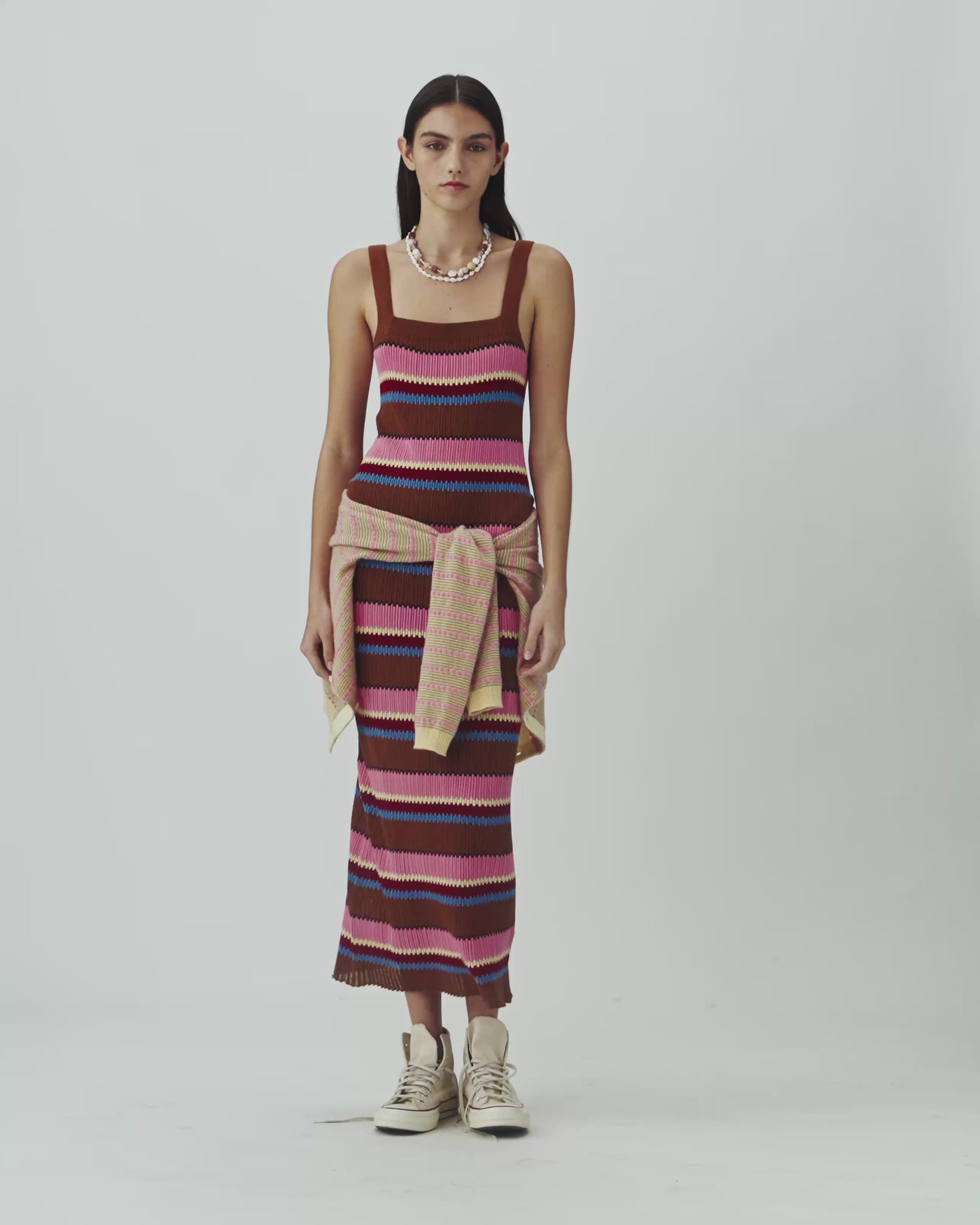 Palazzo Dress - Burnt Sienna Combo