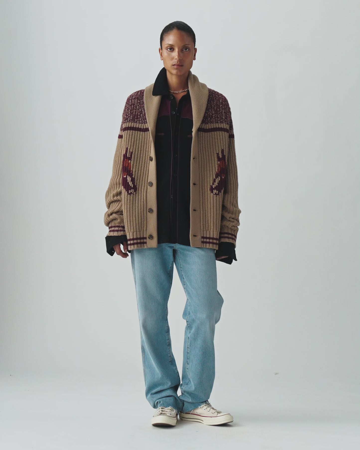 Rodeo Cardigan - Camel Combo