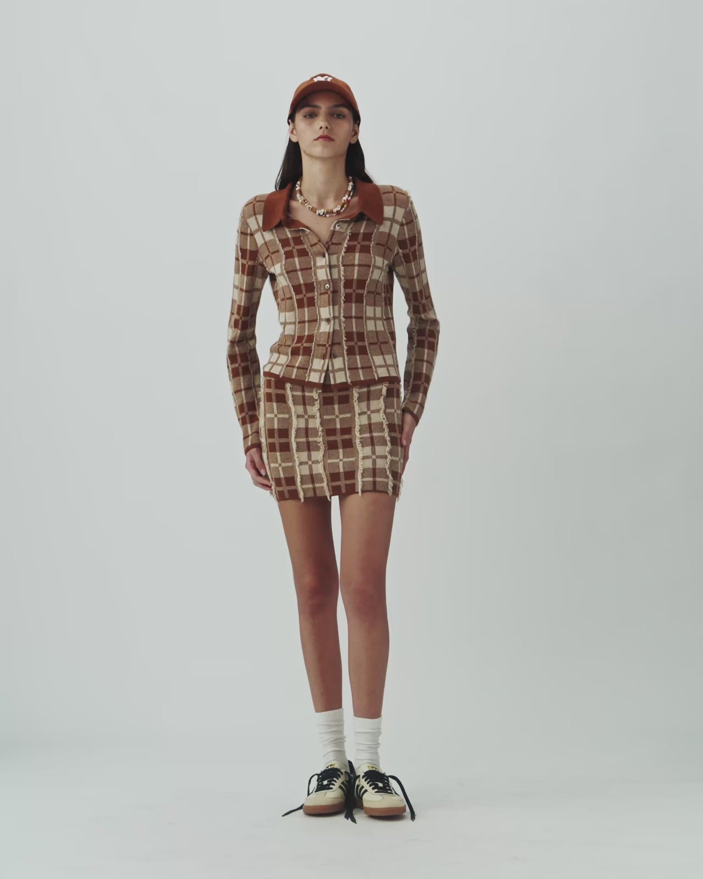Plaid Elle Shirt - Burnt Sienna/Sandstone