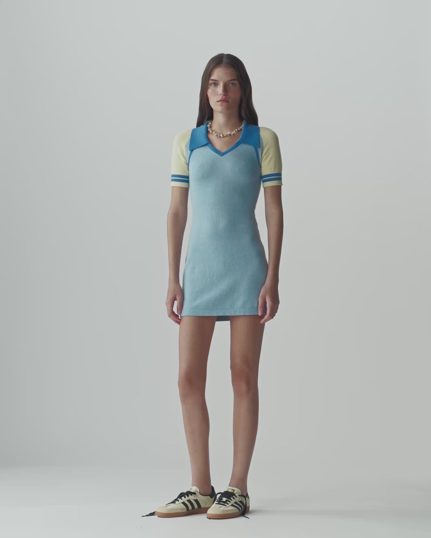 Ace Polo Dress - Clear Sky Combo