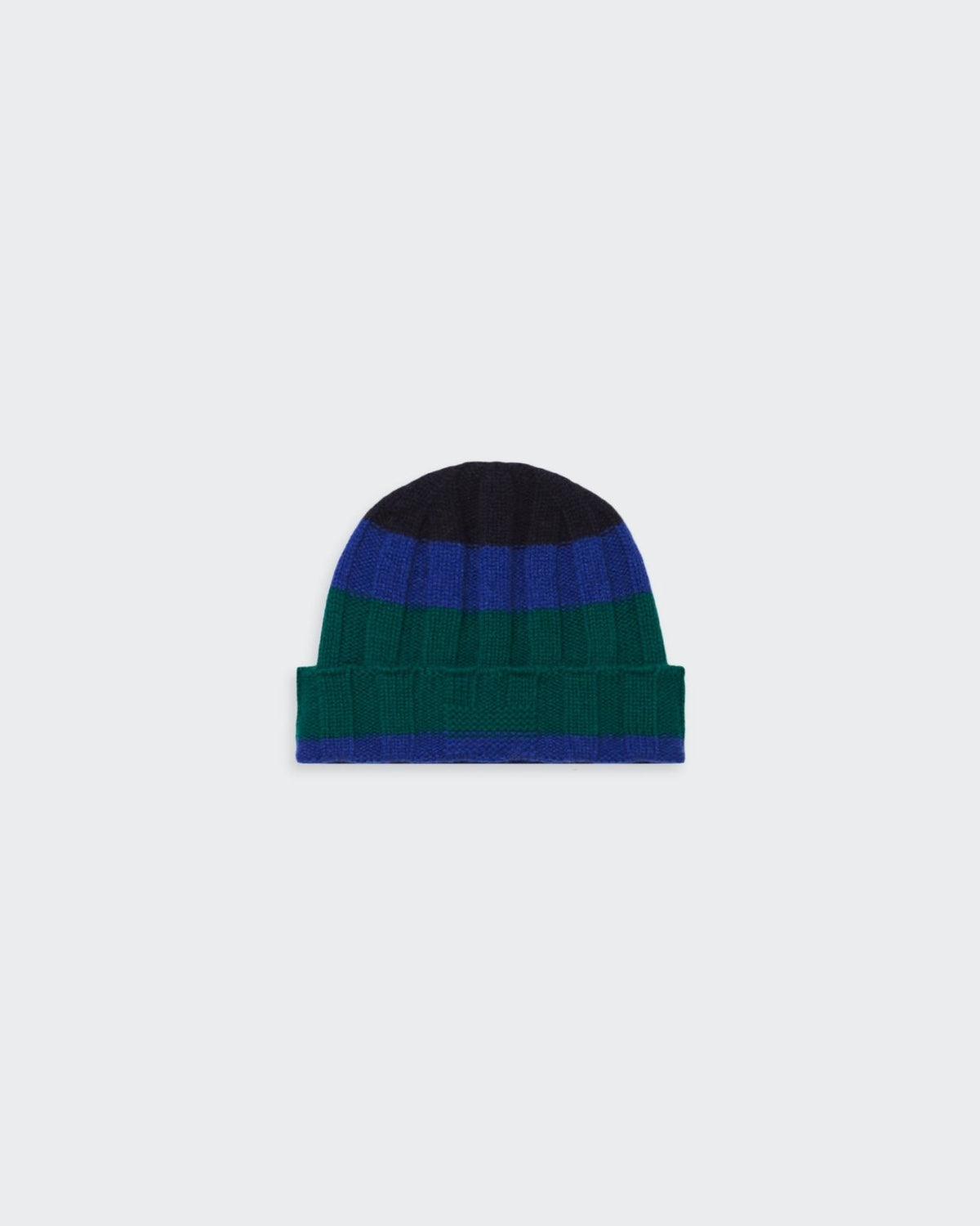The Rib Stripe Hat - Forest/Cobalt/Midnight