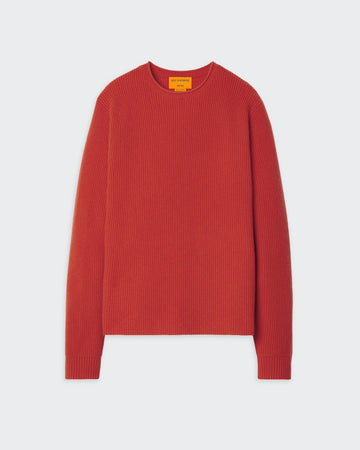 Guest In Residence Cozy Crew Sweater in Cherry